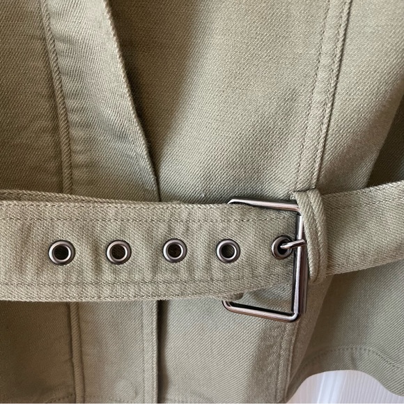 Banana Republic green military inspired cotton blazer/ jacket in size 4 - Picture 6 of 9